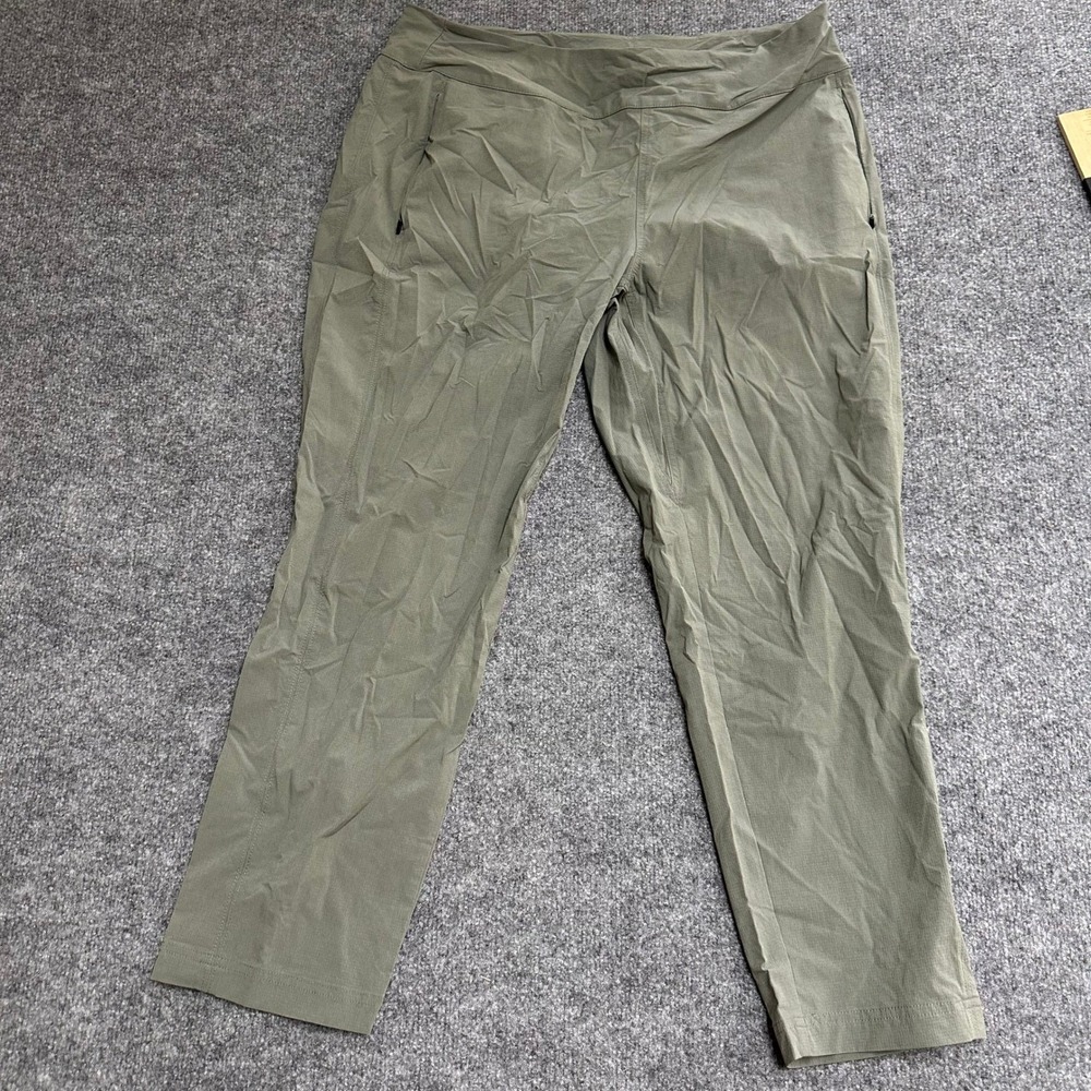 Orvis Pants Womens Size 16 Green Ripstop Hiking Outdoor Lightweight Casual